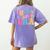 Retro Groovy Retirement Era Retired Teacher Women's Comfort Colors T-Shirt Back Print Violet Retro Groovy Retirement Era Retired Teacher Women's Comfort Colors T-Shirt Back Print Violet