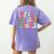 Retro Infant Teacher Vibes Women Daycare Teacher Women's Comfort Colors T-Shirt Back Print Violet