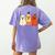 Retro Pencil Ghost Boo Spooky Teacher Halloween Costume Women's Comfort Colors T-Shirt Back Print Violet