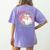 Retro Pink Christmas Santa's Favorite Art Teacher Artist Women's Comfort Colors T-Shirt Back Print Violet