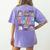 Retro In My PTO Mom Era Parent Organization Team Teacher Women's Comfort Colors T-Shirt Back Print Violet
