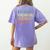 Retro Scientist Warning May Talk About Science Teacher Women's Comfort Colors T-Shirt Back Print Violet