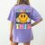 You Got This Retro Smile Motivational Testing Day Teacher Women's Comfort Colors T-Shirt Back Print Violet