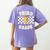 Retro Third Grade Teacher Lightning Bolt Pencil Teacher Kids Women's Comfort Colors T-Shirt Back Print Violet