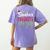 Santa's Favorite Pre-K Teacher Christmas Santa Hat Lights For Men Women Kids Women's Comfort Colors T-Shirt Back Print Violet
