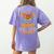 This Is My Scary French Teacher Costume Halloween Women's Comfort Colors T-Shirt Back Print Violet