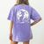 Scary Halloween Cat Costume Retro Cat Moon For Men Women Kids Women's Comfort Colors T-Shirt Back Print Violet
