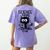 Science Teacher Appreciation Merch -Adults -Youth Grey Classic Fit Modern Science Theme Cartoon Women's Comfort Colors T-Shirt Back Print Violet