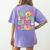 In My Second Grade Era Teachers Women Back To School Girls Women's Comfort Colors T-Shirt Back Print Violet