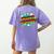 Second Grade Superhero Teacher Student 2nd Grade Comic Retro Women's Comfort Colors T-Shirt Back Print Violet