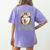 Siberian Husky Professional Human Trainer Women's Comfort Colors T-Shirt Back Print Violet