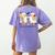 Silly Goose Spooky Teacher Halloween Cute Goosebumps Women's Comfort Colors T-Shirt Back Print Violet