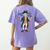 Six Seven 6 7 7 6 George Washington Teacher American Women's Comfort Colors T-Shirt Back Print Violet