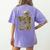 Skeleton Book Floral Skull Halloween Teacher Costume Women's Comfort Colors T-Shirt Back Print Violet Skeleton Book Floral Skull Halloween Teacher Costume Women's Comfort Colors T-Shirt Back Print Violet