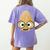 The Smart Seed Good Egg Teacher Halloween Costume Food Group Women's Comfort Colors T-Shirt Back Print Violet The Smart Seed Good Egg Teacher Halloween Costume Food Group Women's Comfort Colors T-Shirt Back Print Violet