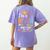 Special Education ASL Teacher Superpower DHH Teacher Women's Comfort Colors T-Shirt Back Print Violet