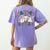 Spooky Ghost PE Teacher Squad Physical Education Halloween Women's Comfort Colors T-Shirt Back Print Violet