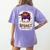 Spooky Paraprofessional Life Halloween Messy Bun Teacher For Men Women Women's Comfort Colors T-Shirt Back Print Violet