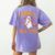 Spooky Science Teacher Ghost Halloween School Women Women's Comfort Colors T-Shirt Back Print Violet