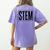 Stem Teacher Science Technology Engineering Math Teachers Women's Comfort Colors T-Shirt Back Print Violet