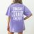 Straight Outta Energy Teacher Life Back To School Teacher Women's Comfort Colors T-Shirt Back Print Violet