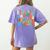My Students Are Out Of This World Space Groovy Teacher Women's Comfort Colors T-Shirt Back Print Violet