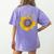 Sunflower Puzzle Pieces Autism Awareness For Mom Teacher For Women Women's Comfort Colors T-Shirt Back Print Violet