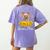 Sunflower Yorkie Mom Dog Lover Women's Comfort Colors T-Shirt Back Print Violet
