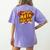 Super Math Teacher Educational Superhero Women's Comfort Colors T-Shirt Back Print Violet