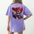 Super Power Superhero Boston Terrier Dog For Men Women Kids Women's Comfort Colors T-Shirt Back Print Violet