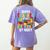 Super Teacher By Day Super Tired By Night Women's Comfort Colors T-Shirt Back Print Violet