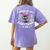 I Survived 100 Days Of School Teacher Kids Cat Lover Women's Comfort Colors T-Shirt Back Print Violet
