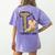 T Is For Teacher’s Aide Back To First Day Of School Leopard Men Women Girls Kids Women's Comfort Colors T-Shirt Back Print Violet