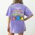 I Teach Cutest Little Monsters Halloween Teacher Men Women Women's Comfort Colors T-Shirt Back Print Violet