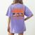I Teach The Cutest Pumpkins Halloween Teacher Cat Lover Women's Comfort Colors T-Shirt Back Print Violet