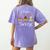 I Teach The Cutest Turkeys School Teachers Thanksgiving Women's Comfort Colors T-Shirt Back Print Violet