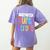 I Teach Future Superheroes Teacher Teaching Women's Comfort Colors T-Shirt Back Print Violet