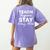 Teach Inspire Stay Drug-Free Red Ribbon Week Teacher Kids Women's Comfort Colors T-Shirt Back Print Violet