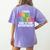 I Teach Kindergarten What Is Your Superpower Teacher Women's Comfort Colors T-Shirt Back Print Violet