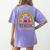Teach Love Inspire Rainbow Leopard Cheetah Print Teacher Women's Comfort Colors T-Shirt Back Print Violet