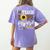 TEACH LOVE INSPIRE Teacher Sunflower Appreciation Women's Comfort Colors T-Shirt Back Print Violet TEACH LOVE INSPIRE Teacher Sunflower Appreciation Women's Comfort Colors T-Shirt Back Print Violet