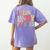 I Teach In My Pajamas Retro Groovy Teacher Humor Women's Comfort Colors T-Shirt Back Print Violet