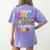 I Teach Pre-K Superheroes Students Teacher Back To School Women's Comfort Colors T-Shirt Back Print Violet