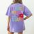 I Teach Rockstars Band Vibes Teacher Rocks My Music Teaching Women's Comfort Colors T-Shirt Back Print Violet