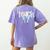 Teach Teacher Coquette Bow Pencil Back To School First Day Women's Comfort Colors T-Shirt Back Print Violet