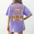 Teach Thanksgiving Teacher Thankful For My 1st Grade Turkeys Women's Comfort Colors T-Shirt Back Print Violet