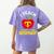 I Teach What's Your Superpower Superhero Teacher Women's Comfort Colors T-Shirt Back Print Violet