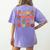 Teacher Apple Back To School Art For School Supplies Women's Comfort Colors T-Shirt Back Print Violet Teacher Apple Back To School Art For School Supplies Women's Comfort Colors T-Shirt Back Print Violet