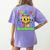 Teacher Back To School Color In Kindness Crayon Pencil Women's Comfort Colors T-Shirt Back Print Violet