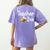 Teacher Bee Bumblebee Back To School Women's Comfort Colors T-Shirt Back Print Violet Teacher Bee Bumblebee Back To School Women's Comfort Colors T-Shirt Back Print Violet